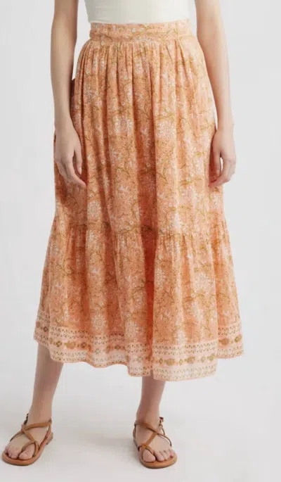 Cleobella Charlene Ankle Skirt In Cecil Blush Print