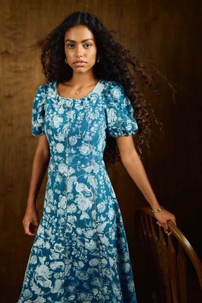 Cleobella Charlie Midi Dress | Bois Laser Print In Blue
