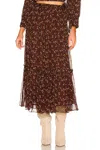 Cleobella Charlie Skirt In Zadia Block Print In Multi