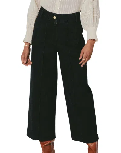 Cleobella Charlotte Crop Trouser In Dark Denim In Black
