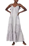 Cleobella Cindy Tie Waist Organic Cotton Maxi Dress In Multi