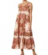 Cleobella Cindy Tiered Ankle Dress In Multicolor In Brown