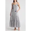 Cleobella Cindy Tie Waist Organic Cotton Maxi Dress In Paloma Print