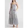 Cleobella Cindy Tie Waist Organic Cotton Maxi Dress In Paloma Print