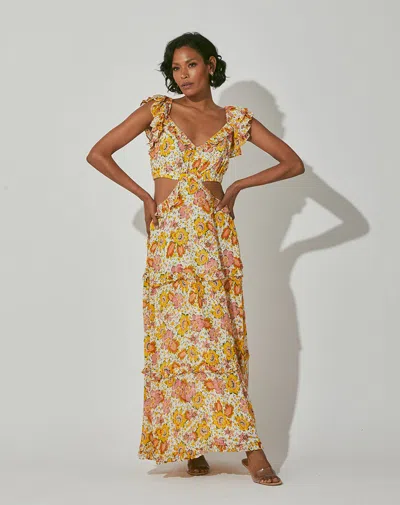 Cleobella Clara Ankle Dress In Yellow