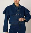 Cleobella Clarke Jacket In Dark Denim In Blue