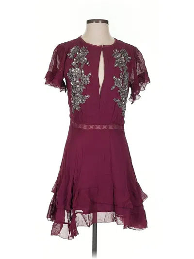 Pre-owned Cleobella Cocktail Dress In Burgundy