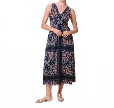 Cleobella Constance Ankle Midi Dress In Dark La Ramos In Black