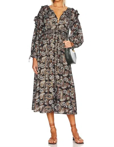 Cleobella Corrine Midi Dress In Avalon Block Print In Multi