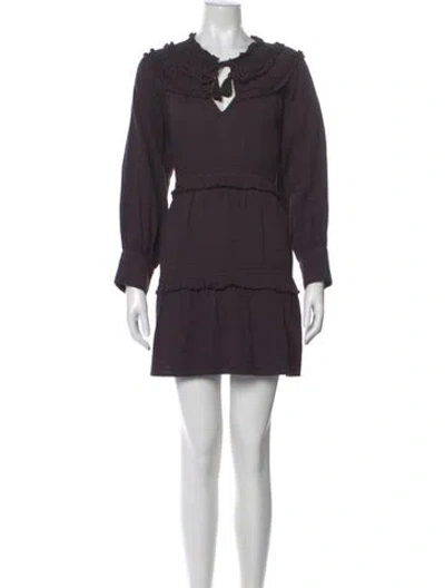 Pre-owned Cleobella Cowl Neck Mini Dress In Purple