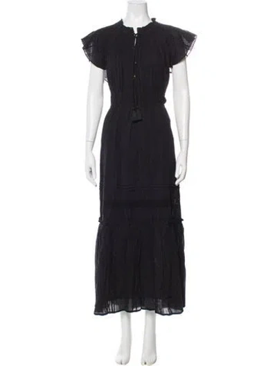 Pre-owned Cleobella Crew Neck Long Dress W/ Tags In Black
