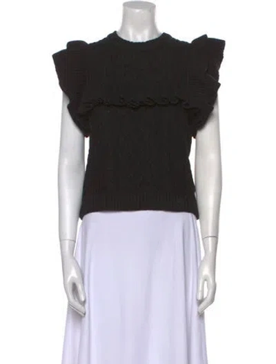 Pre-owned Cleobella Crew Neck Sweater In Black