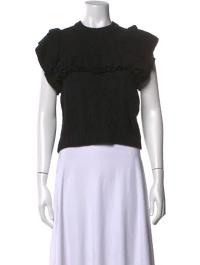 Pre-owned Cleobella Crew Neck Sweater In Black