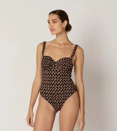 Cleobella Dahlia One Piece | Checker In Brown