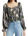 Cleobella Dakota Print Peplum Top In Multi