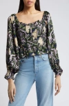 CLEOBELLA DAKOTA PRINT PEPLUM TOP