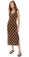 Cleobella Danika Midi Dress Black/chocolate In Black/chocolate