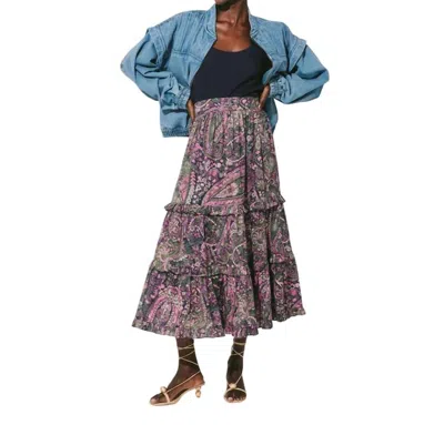 Cleobella Darcy Ankle Skirt In Cayman Paisley Purple Cypyr In Multi