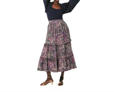 Cleobella Darcy Ankle Skirt In Caymen Purple Paisley