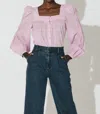 Cleobella Darla Puff Sleeve Blouse In Orchid In Pink