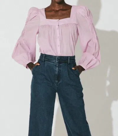 Cleobella Darla Puff Sleeve Blouse In Orchid In Pink