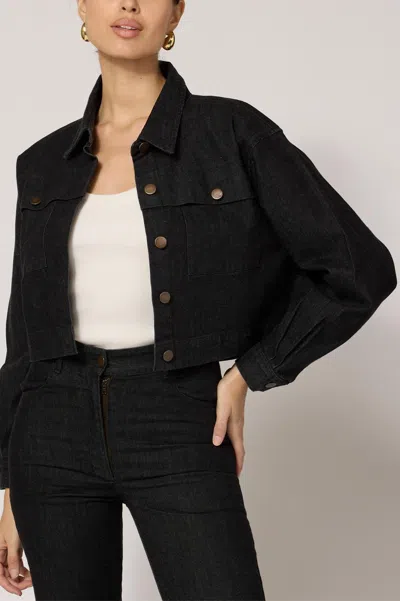 Cleobella Dean Jacket In Black Denim