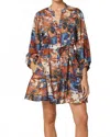 Cleobella Delilah Mini Dress In Murano Print In Brown