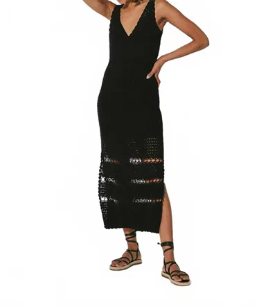 Cleobella Diah Crochet Midi Dress In Black