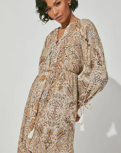 Cleobella Diera Kaftan Midi Dress | Kaleidoscope In Animal Print