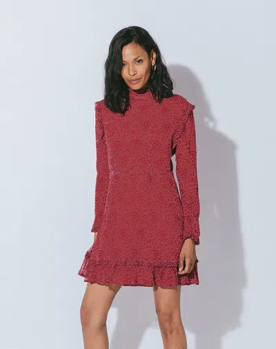Cleobella Dixie Mini Dress In Burgundy