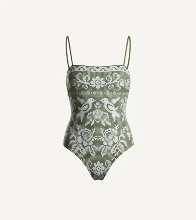 Cleobella Dolores One Piece | Verdant Flight In Green