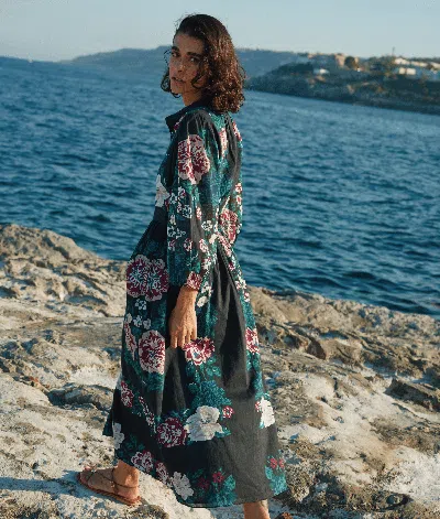 Cleobella Donatella Midi Dress | Juliet Ebony In Multi