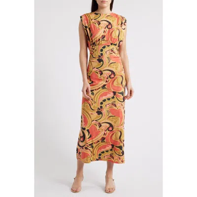 Cleobella Donna Paisley Organic Cotton Midi Dress In Osaria Print