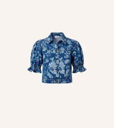 Cleobella Dorian Jacket | Bois Laser Print In Blue