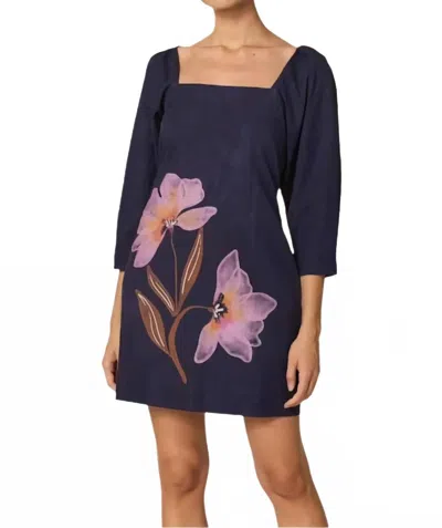 Cleobella Electra Mini Dress In Moresco Navy Prn In Blue