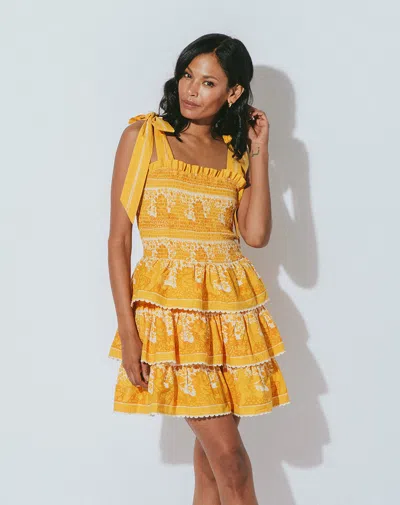 Cleobella Eliana Mini Dress In Yellow