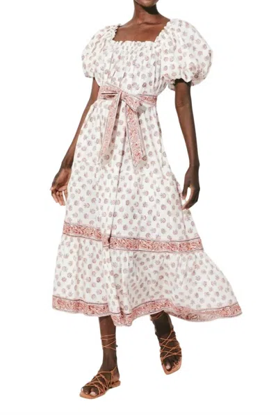Cleobella Elisa Midi Dress In Belize Blossom In White