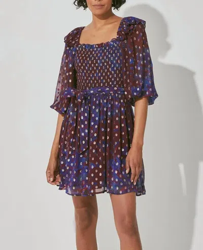 Cleobella Elizabeth Mini Dress In Confetti In Blue