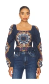 Cleobella Elizabeth Top In Blue