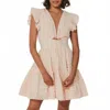 Cleobella Elle Mini Dress In Shell In Neutral