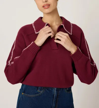 Cleobella Elly Sweater | Zinfandel / Ivory