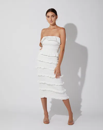 Cleobella Elodie Midi Dress In White