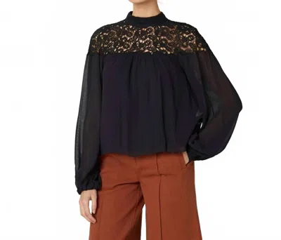 Cleobella Eloise Long Sleeve Blouse In Black