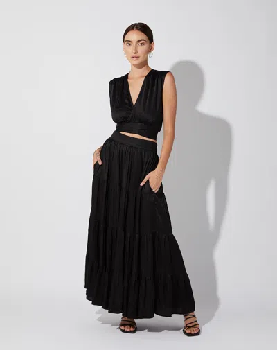 Cleobella Elyse Maxi Skirt Set In Black