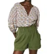 Cleobella Emeric Shorts In Cypress Green In Multi