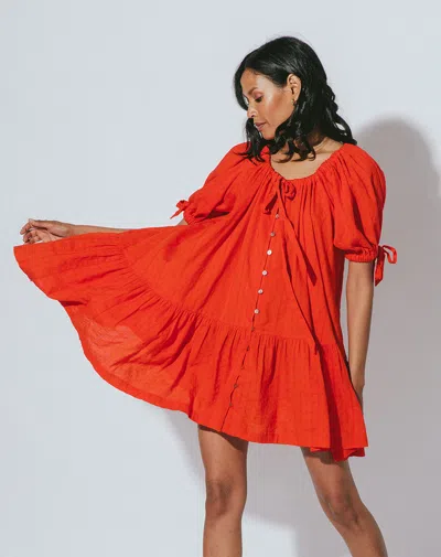 Cleobella Emmeline Mini Dress In Orange