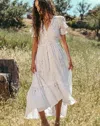 Cleobella Estelle Ankle Dress Ivory In White