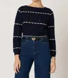 Cleobella Estrella Sweater In Dark Blue/ivory In Multi