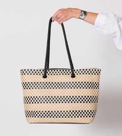 Cleobella Eugenie Woven Tote Bag In Black Multi