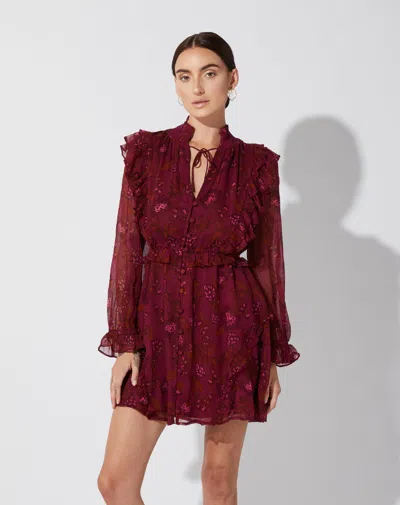 Cleobella Everly Mini Dress In Burgundy
